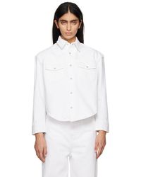 Wardrobe NYC - Blouson blanc en denim à boutons-pression - Lyst