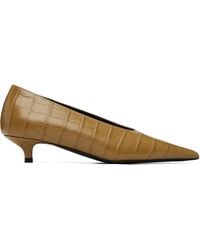 TOTEME - Sharp Croco-Embossed Kitten Heels - Lyst