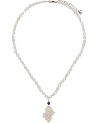 Adererror - White Pearl Yerka Necklace - Lyst
