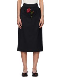 Simone Rocha - Embellished Flower Peek-a-boo Midi Skirt - Lyst