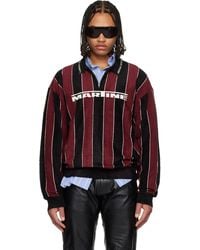 Martine Rose - Burgundy & Sporty Logo Polo - Lyst