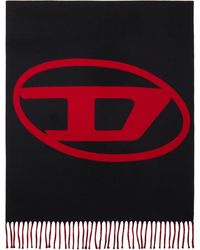 DIESEL - Reversible Two Tone Wool Scarf - Lyst