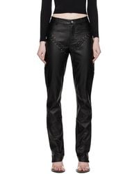Miaou - Hannah Jewett Edition Jet Faux-Leather Trousers - Lyst