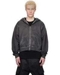 Det Blev Sent - Waxed Garment-Dyed Zip Hoodie - Lyst