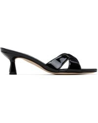Aeyde - Vero Patent Leather Mule Heeled Sandals - Lyst