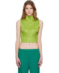 Pleats Please Issey Miyake Turnip & Spinach Top in Pink | Lyst
