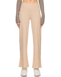 Reebok - Beige Embroidered Lounge Pants - Lyst