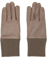 Rick Owens - Taupe Tower Rib Cuff Gloves - Lyst
