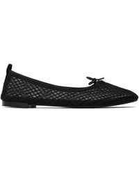 Repetto - Ballerines Garance Noires En Filet À Semelle En Caoutchouc - Lyst