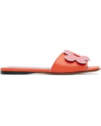 Marni - Sandales Rose Et En Cuir À Appliqués De Marguerite - Lyst