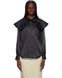 Comme des Garçons - ブラック Thin サテン シャツ - Lyst