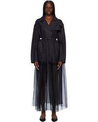 Nensi Dojaka - ブラック Mia ハイブリッド トレンチコート - Lyst