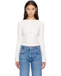 Citizens of Humanity - Off- Waffle Long Sleeve T-Shirt - Lyst