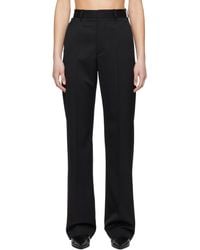 MM6 by Maison Martin Margiela - ブラック Tailoring ウールブレンド トラウザーズ - Lyst