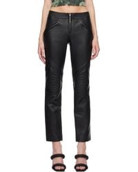 Alexander Wang - Moto Slim-Leg Lambskin Leather Pants - Lyst