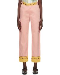 Bode - Pink Jeweled Ivy Trousers - Lyst