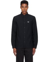 Fred Perry - ネイビー オックスフォードシャツ - Lyst