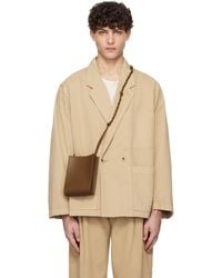 LE17SEPTEMBRE - タン オーバーダイ デニム ダブルジャケット - Lyst