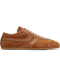 Dries Van Noten - Tan Suede Sneakers - Lyst