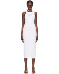 Blumarine - White Graphic Midi Dress - Lyst