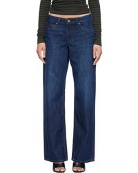 Rag & Bone - Jean Droit Décontracté Cam Bleu - Lyst