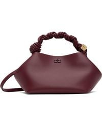 Ganni - Burgundy Small Bou Bag - Lyst