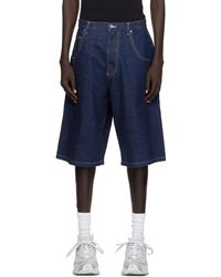 Vetements - Short Hip-Hop Bleu Marine En Denim - Lyst