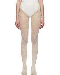Gucci Collant blanc casse GG