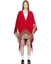 Burberry - Ekd Wool Cashmere Cape - Lyst