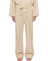 Tekla - Tan & Poplin Pyjama Pants - Lyst