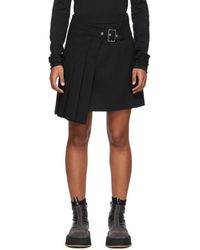 McQ Black Deconstructed Kilt