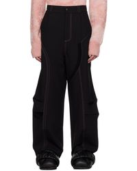 Feng Chen Wang - Contrast Stitching Cargo Pants - Lyst