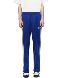 Needles - Pantalon de survêtement bleu à garnitures à rayures - Lyst