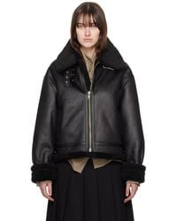 DUNST - Loose Fit Line Faux-Shearling Jacket - Lyst