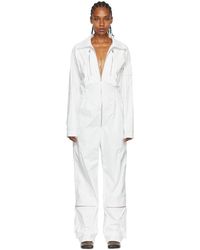 MM6 by Maison Martin Margiela Synthetic Jumpsuit in Dark Brown Womens Clothing Jumpsuits and rompers Full-length jumpsuits and rompers Brown 