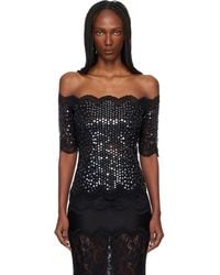 Rabanne - Off The Shoulder Lace Top - Lyst