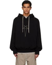 Rick Owens - Pull À Capuche Surdimensionné Penta Noir - Lyst