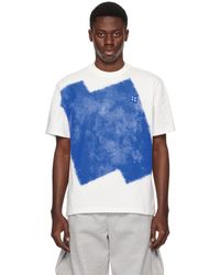 Adererror - T-shirt blanc et bleu à image imprimée - significant - Lyst