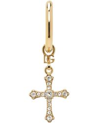 Dolce & Gabbana - Boucle d'oreille créole unique dorée - Lyst