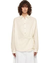 LE17SEPTEMBRE - Off- Side Twisted Shirt - Lyst
