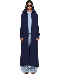 Balenciaga - Cotton Mix Thick Ribs Maxi Cardigan - Lyst