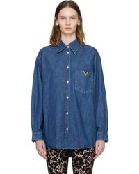 Valentino - Chambray Shirt - Lyst