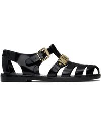 Moschino - Jelly Lettering Logo Sandals - Lyst