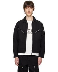 C.P. Company - Cotton Linen Full Zip Overshirt - Lyst
