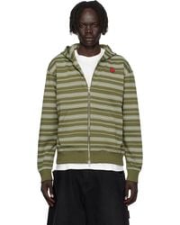 KENZO - Paris 'Boke Flower' Striped Embroidered Hoodie - Lyst