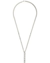Gucci Silver Ghost Bar Necklace - Metallic