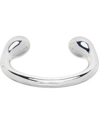 Jil Sander - Silver Open Cuff Bracelet - Lyst