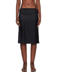 Loulou de Saison - Vasali Silk Twill Midi Skirt - Lyst