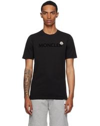 Moncler - Flocked Logo Cotton T-Shirt - Lyst