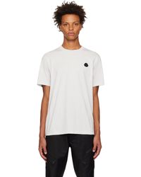 Moncler - Off-white Garment-washed T-shirt - Lyst